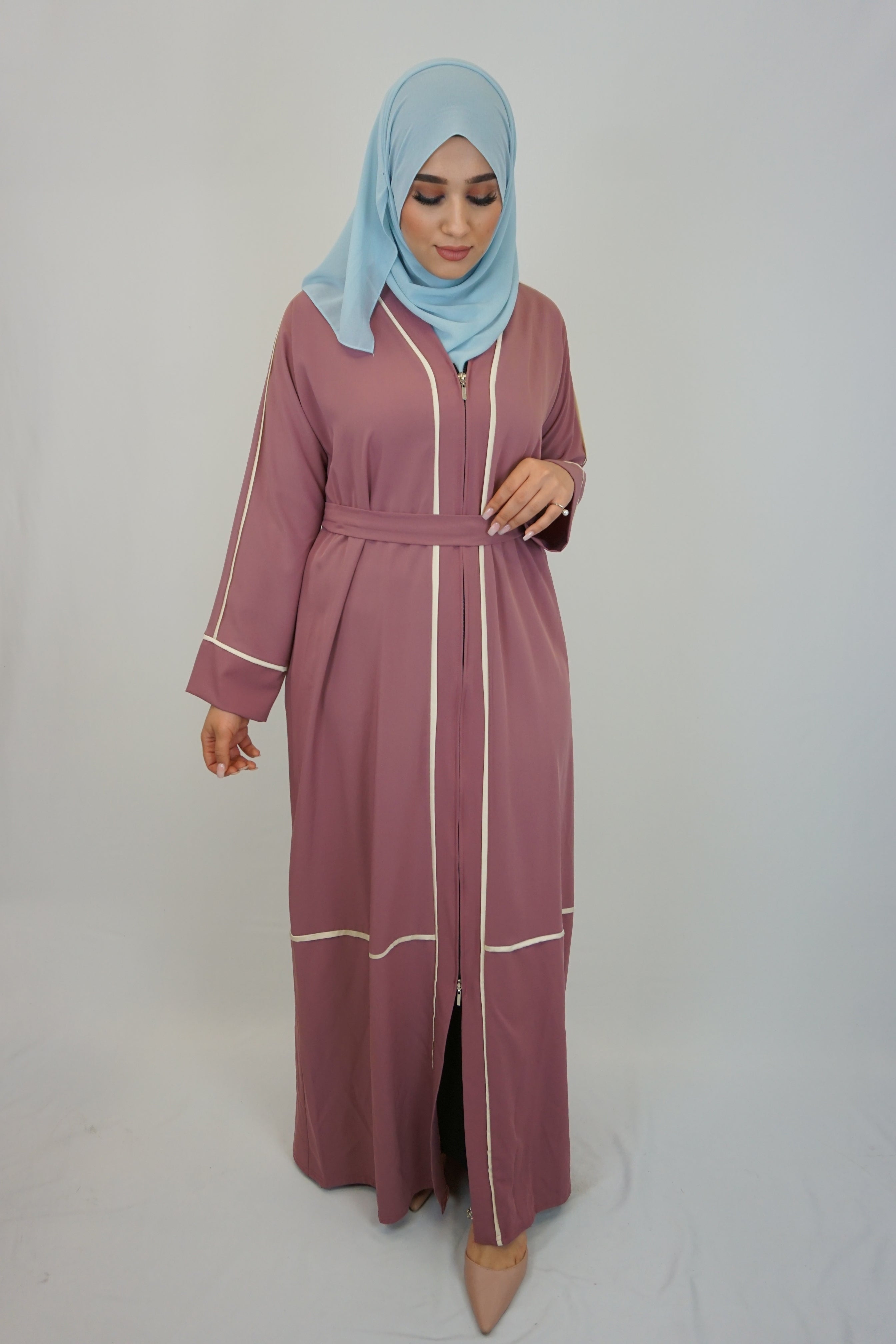 Abaya Sakina Dunkelrosa