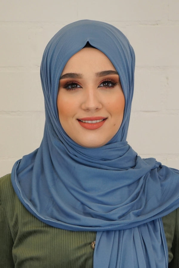 Jersey Hijab Fiza Himmelblau 2