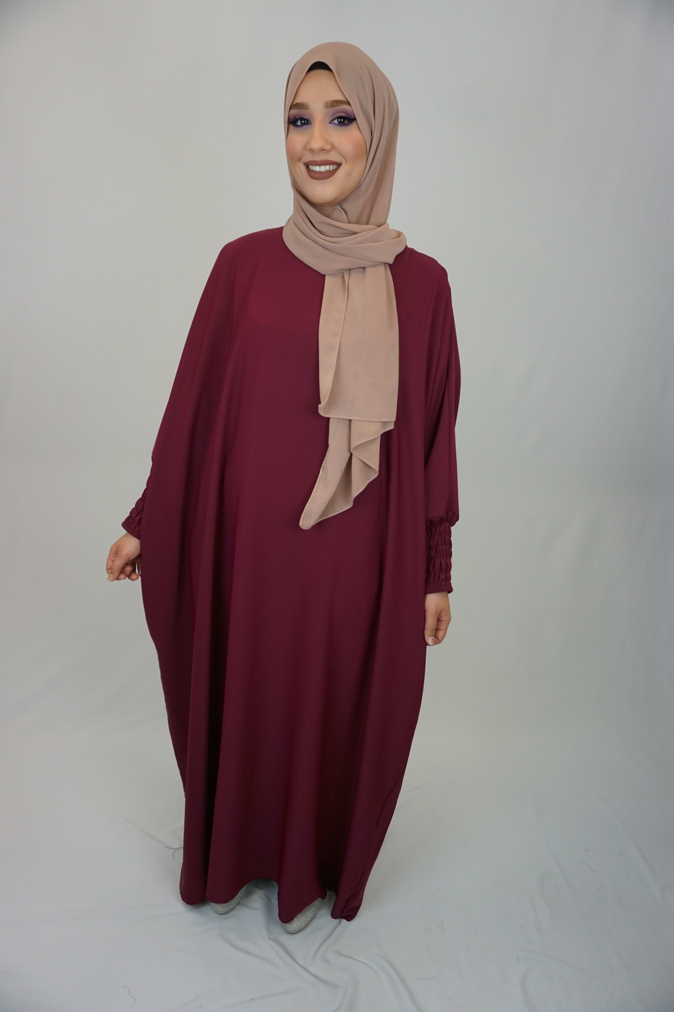 Jilbab Kleid Amaya Bordeaux