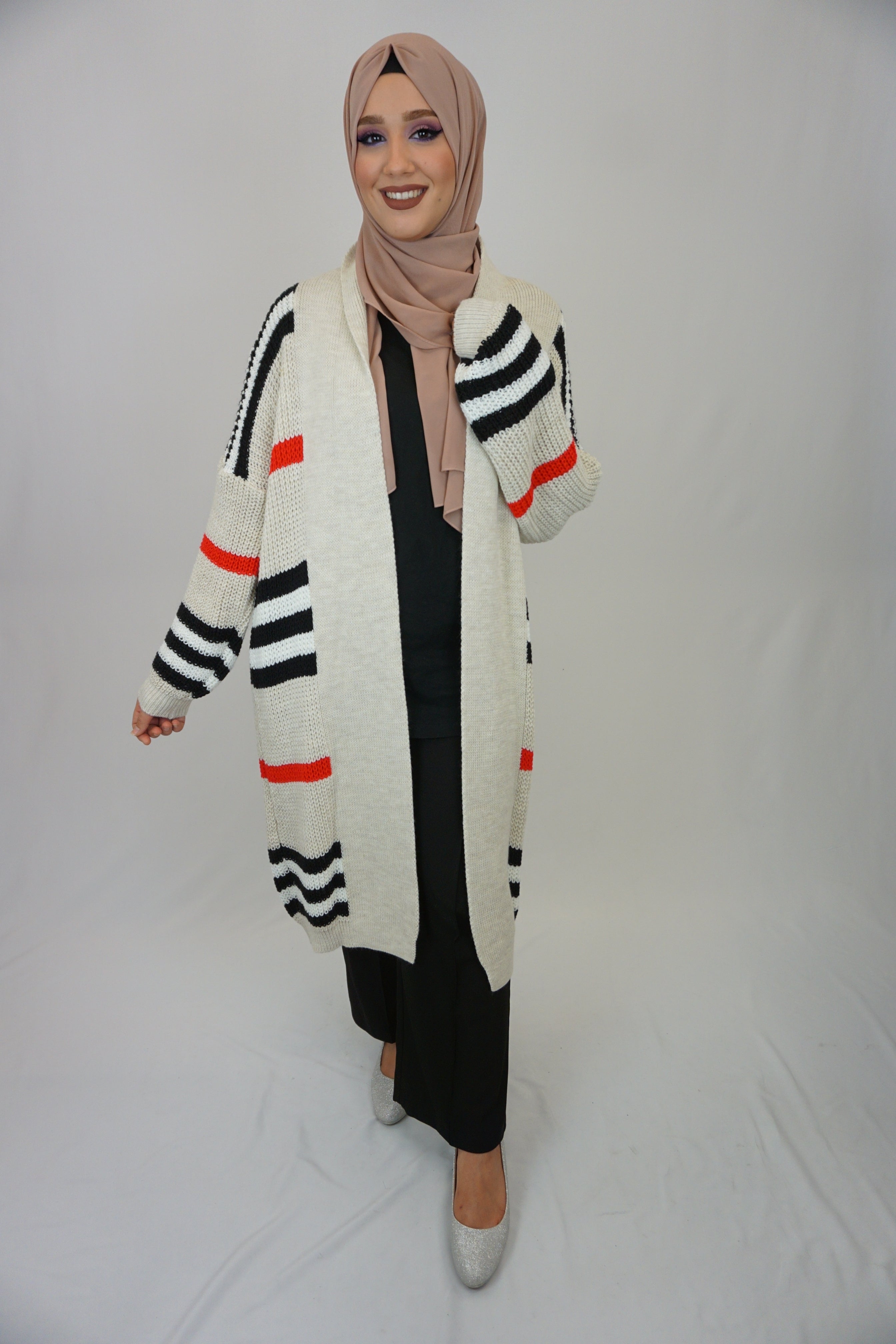 Maxi Cardigan Farzana Weiß