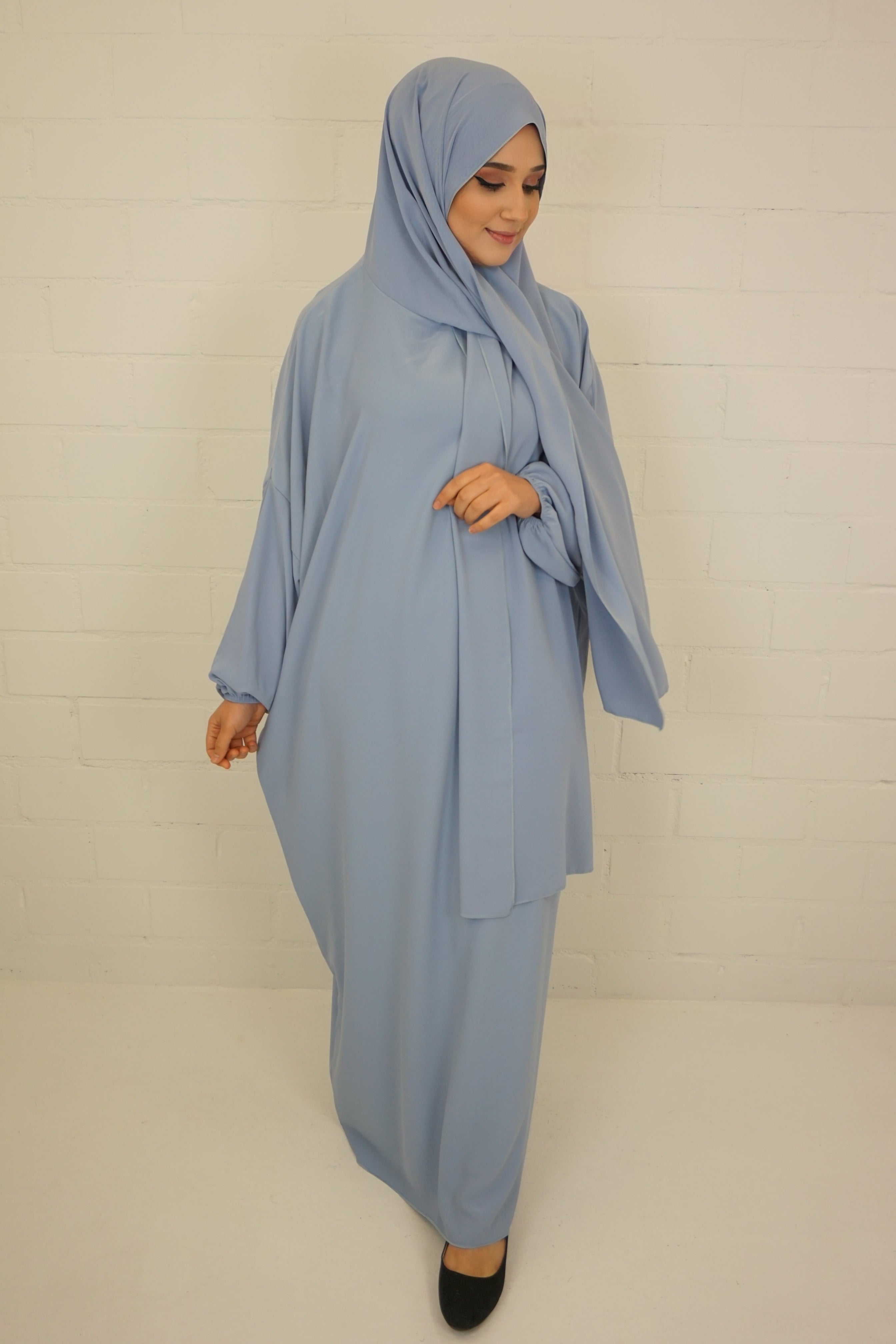 Hijab-Abaya Silbergrau