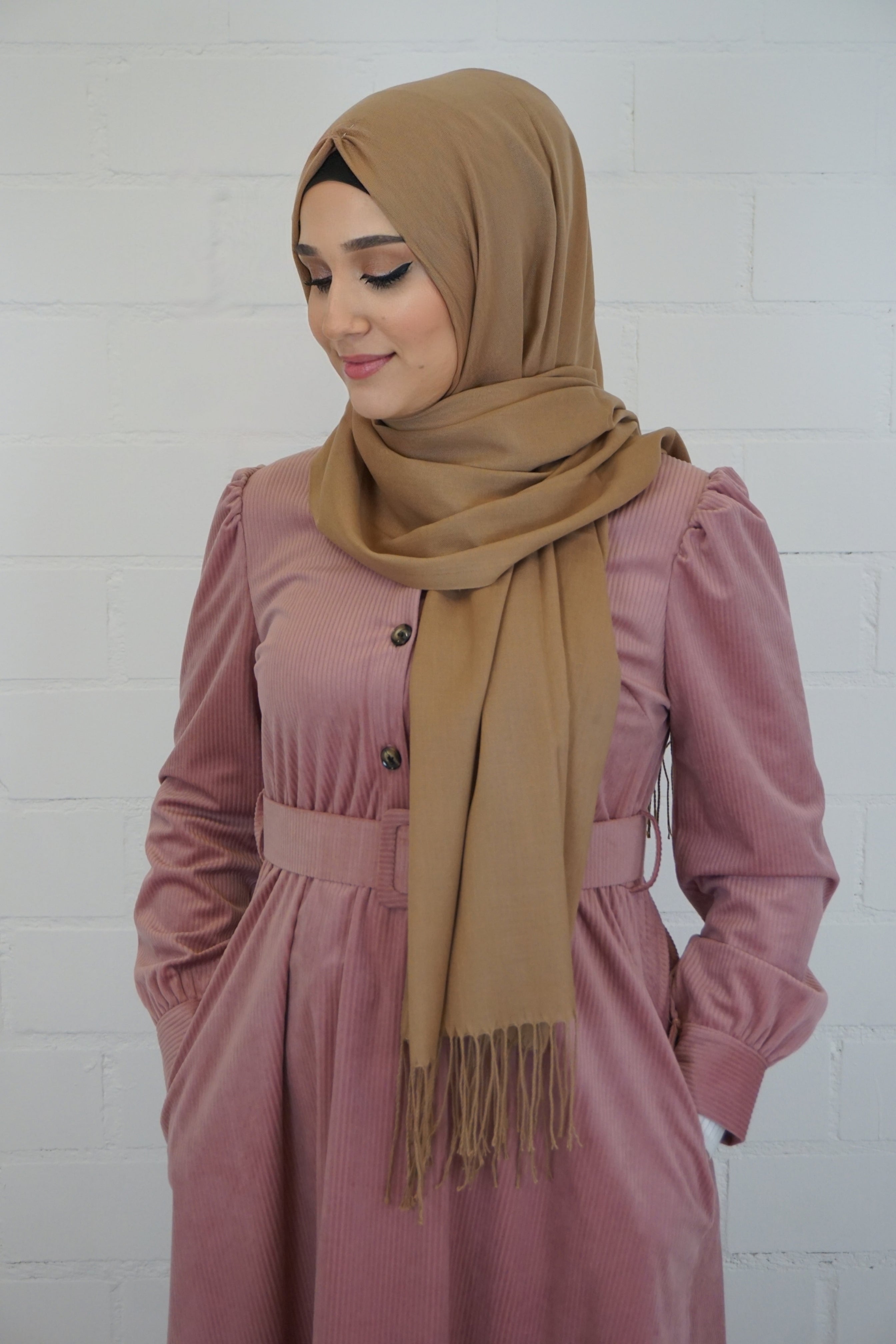 Baumwoll Hijab Almaz Camel 2