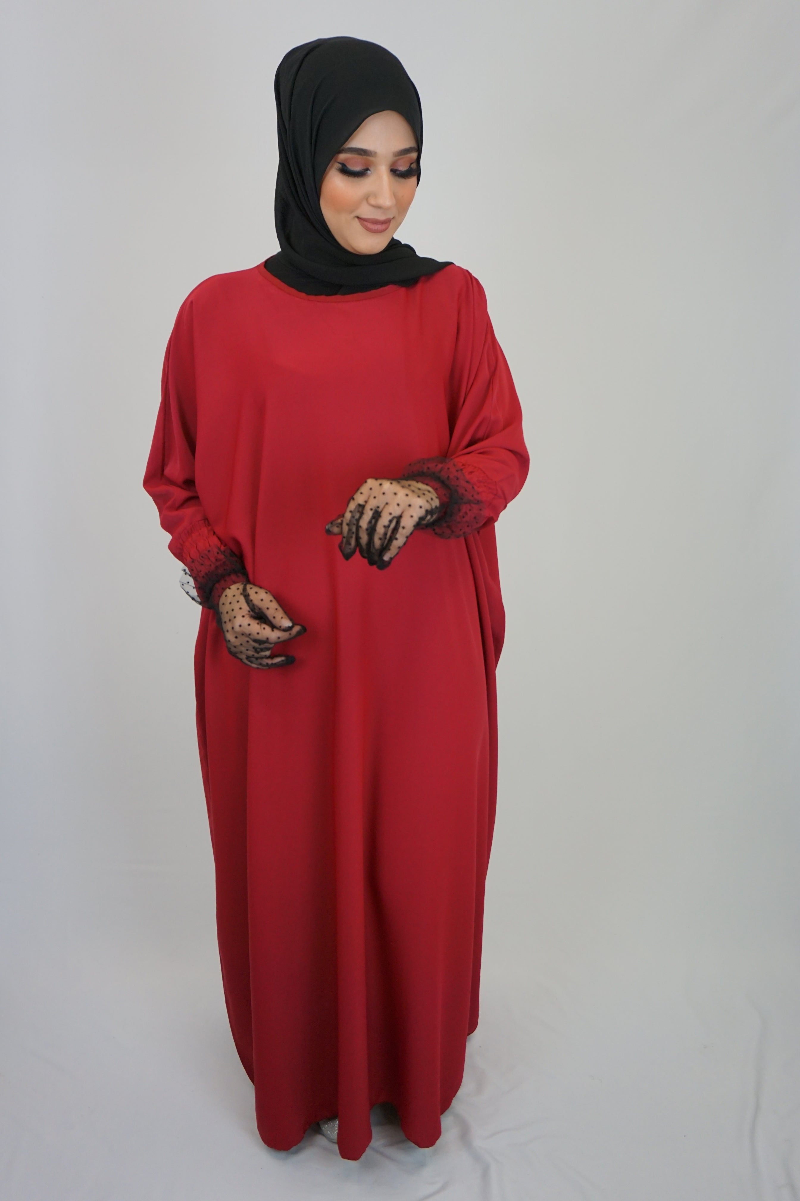 Jilbab Kleid Amaya Rot