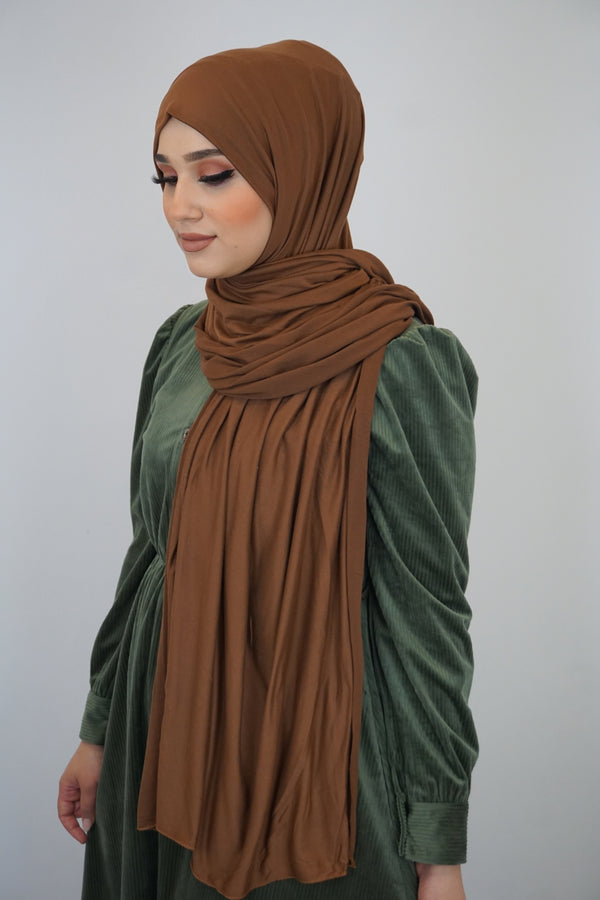 Jersey XL Hijab Braun