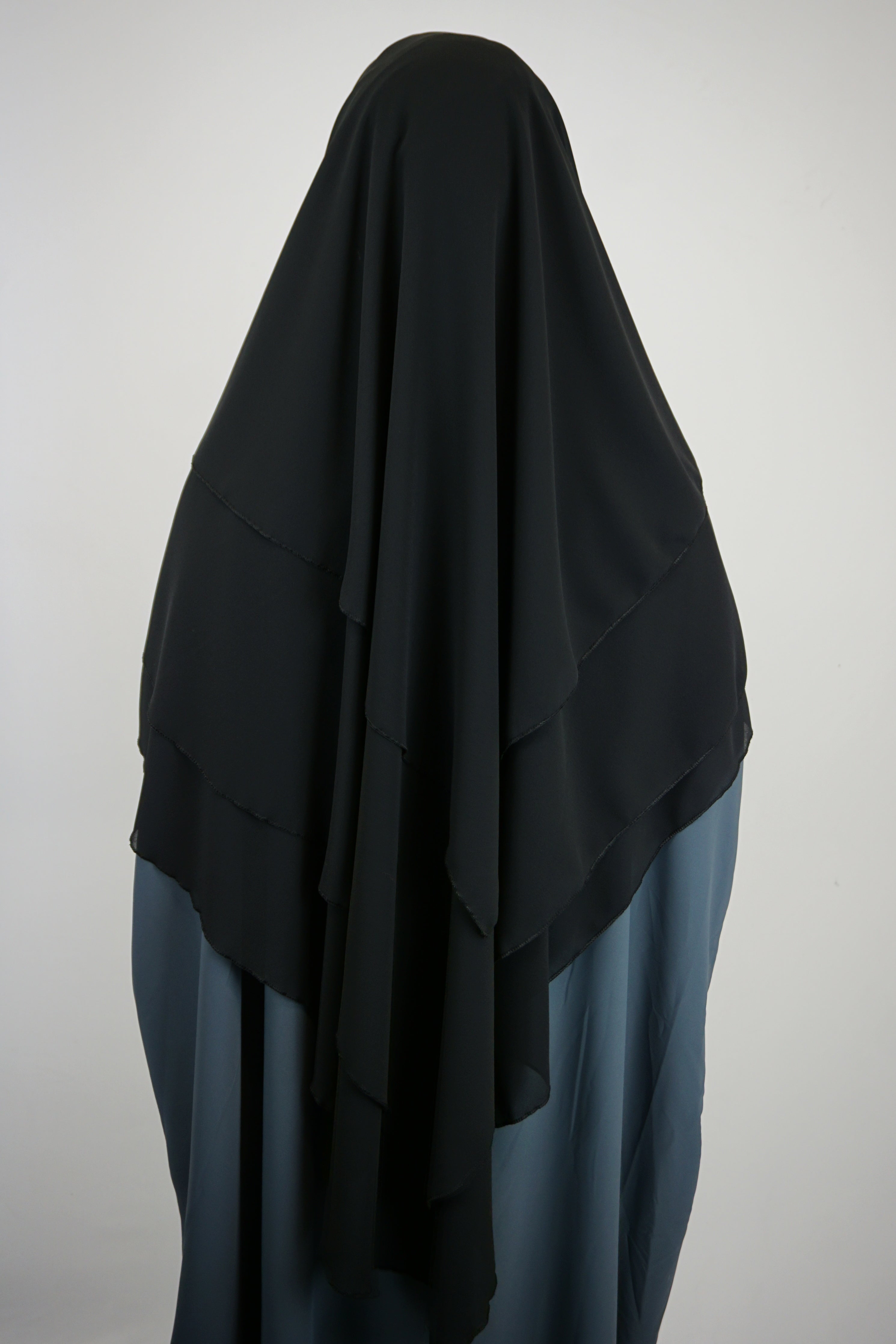 Khimar 3-lagig Schwarz