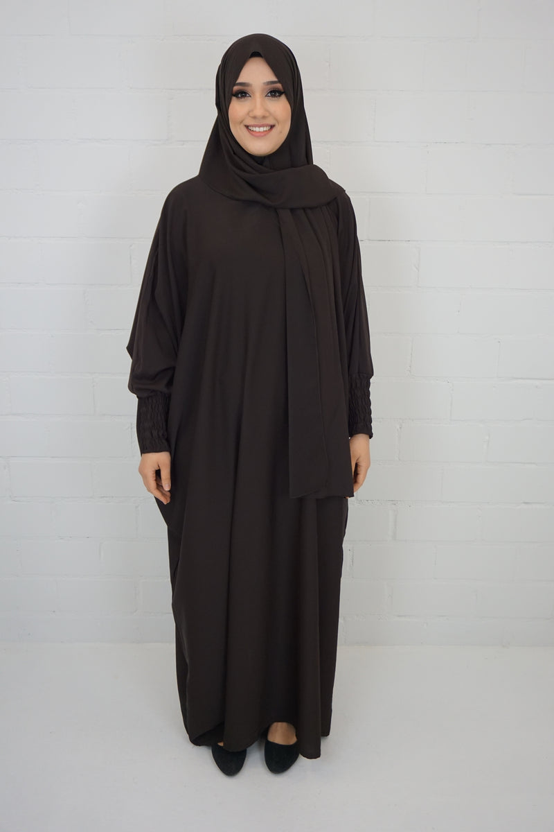 Hijab-Abaya 2 Dunkelbraun
