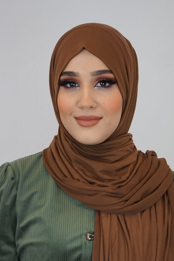 Jersey XL Hijab Braun