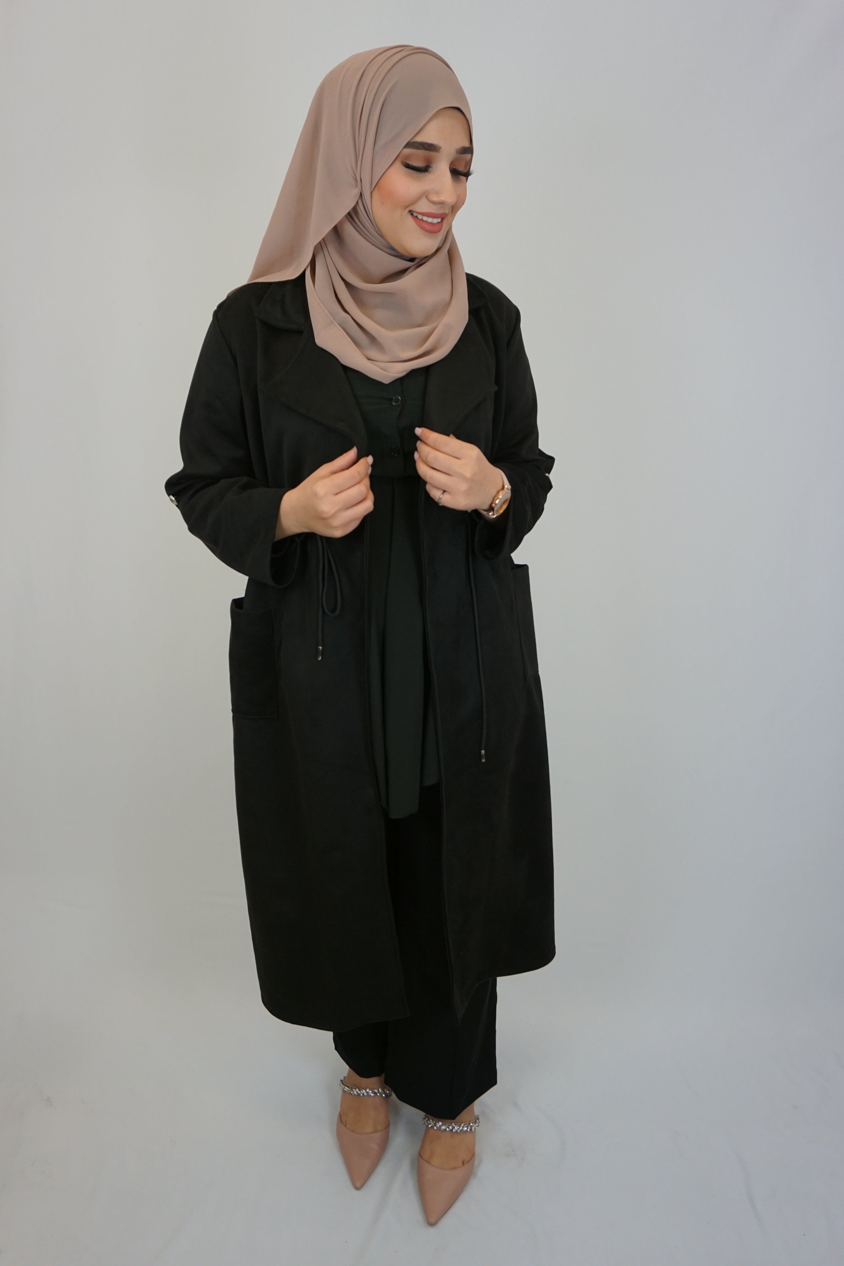 Maxi Cardigan Amla Schwarz