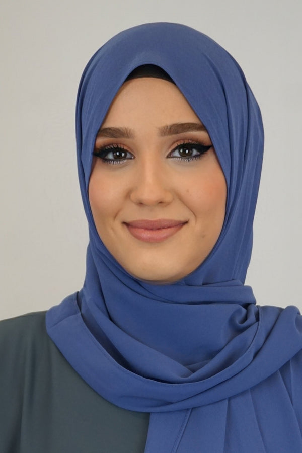 Chiffon XL Hijab Blaubeere
