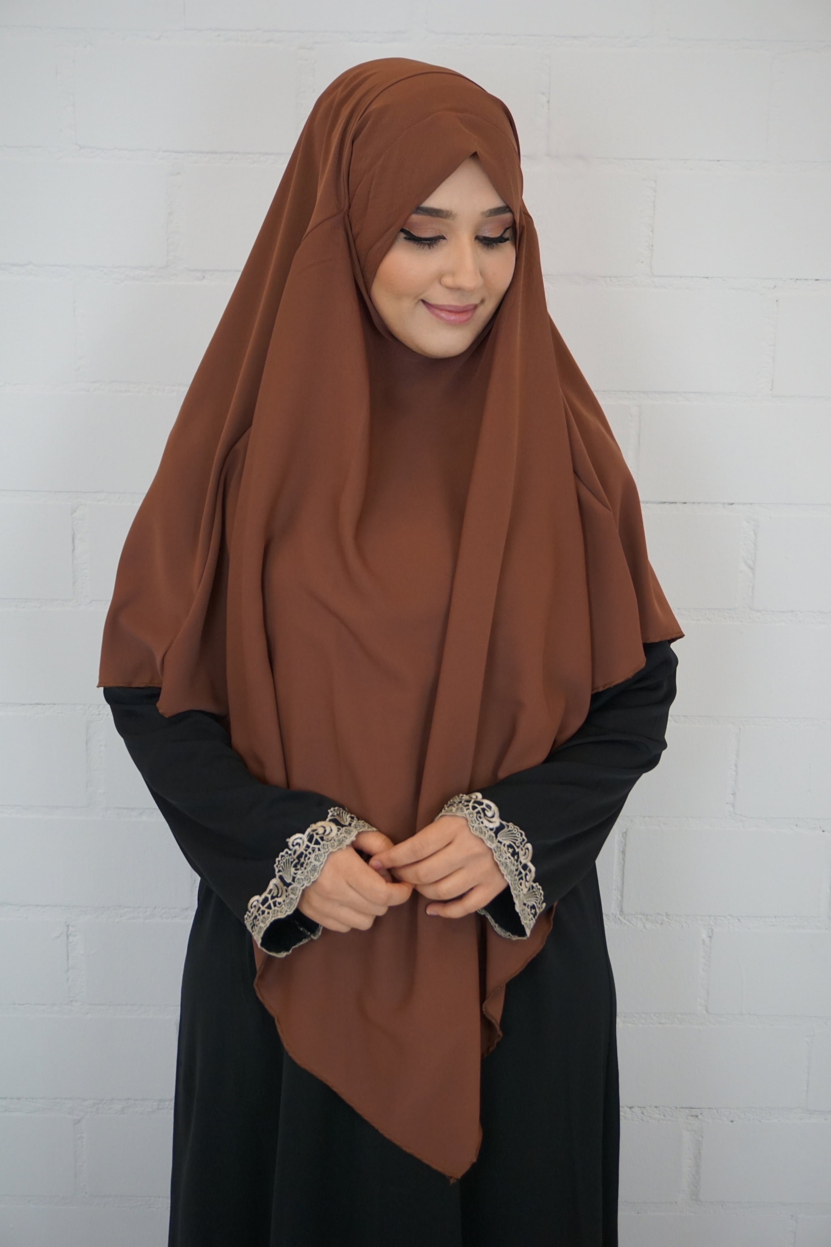 Medina Khimar 1-lagig Hellbraun