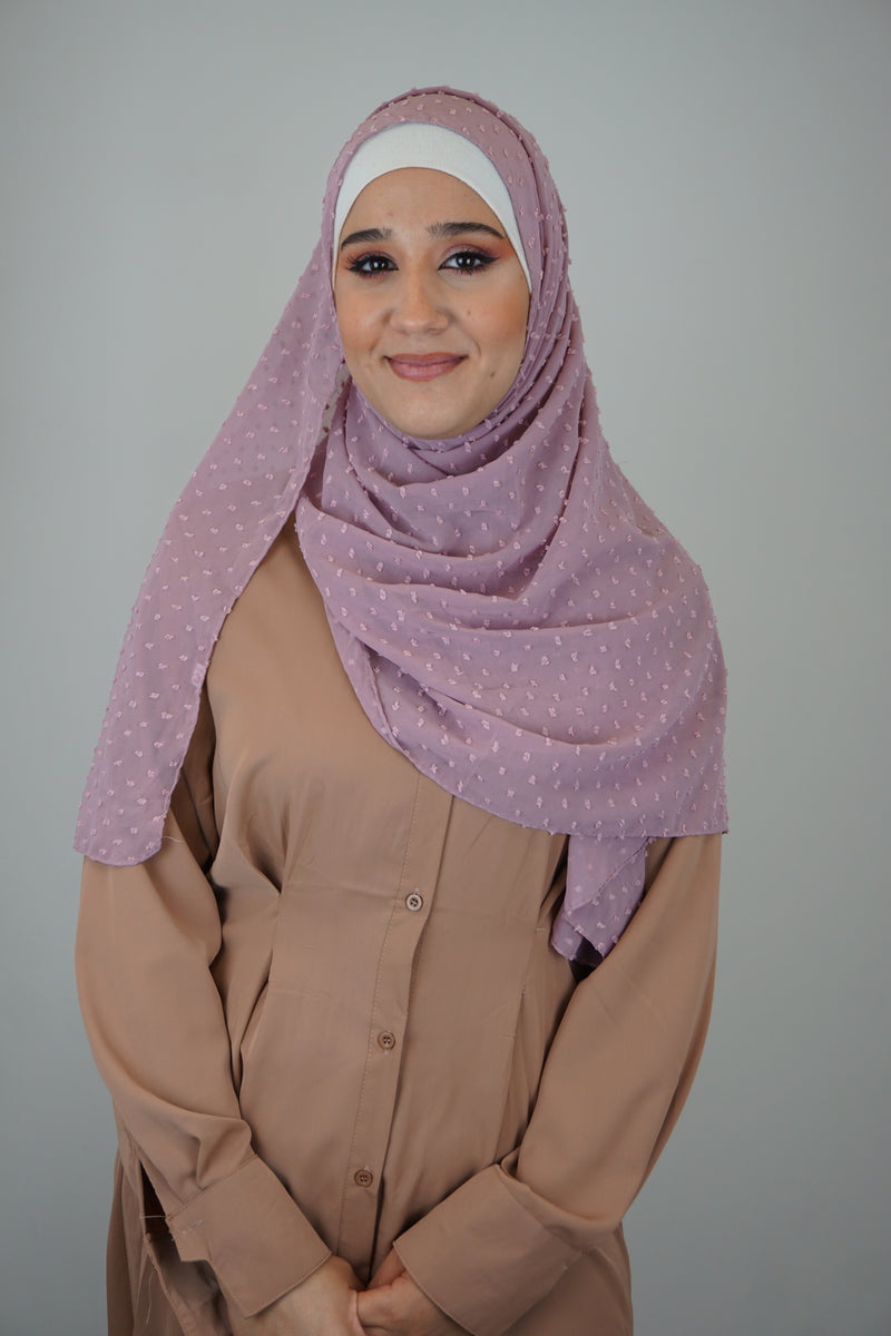 Premium Chiffon 3D Hijab Violettrosa