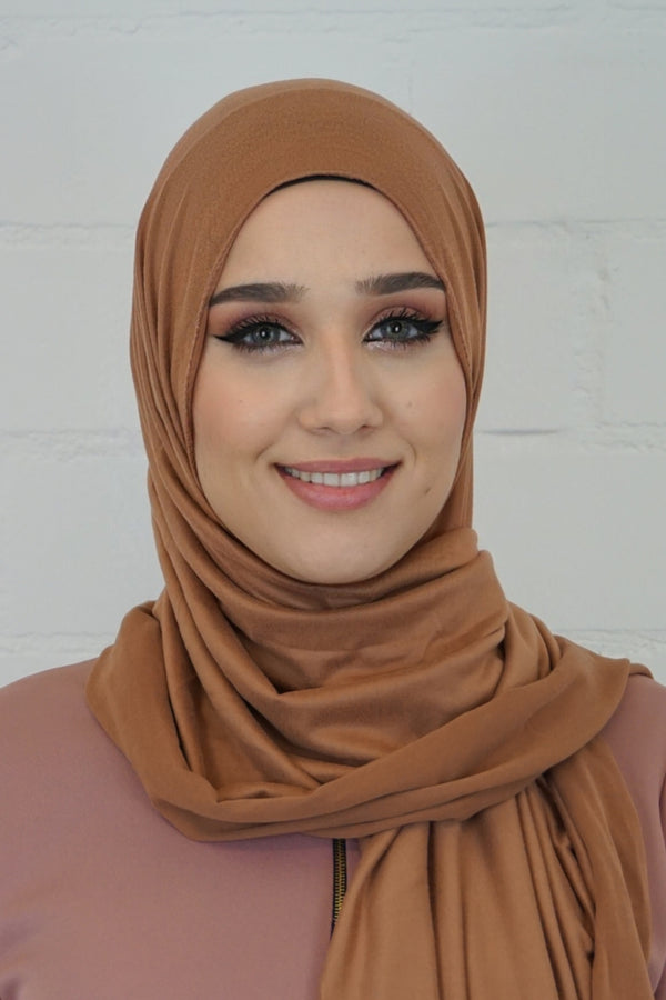 Jersey Hijab Fiza Camel 2