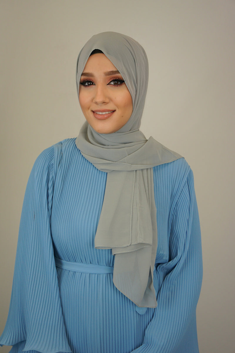 Chiffon Hijab Maira Hellgrau