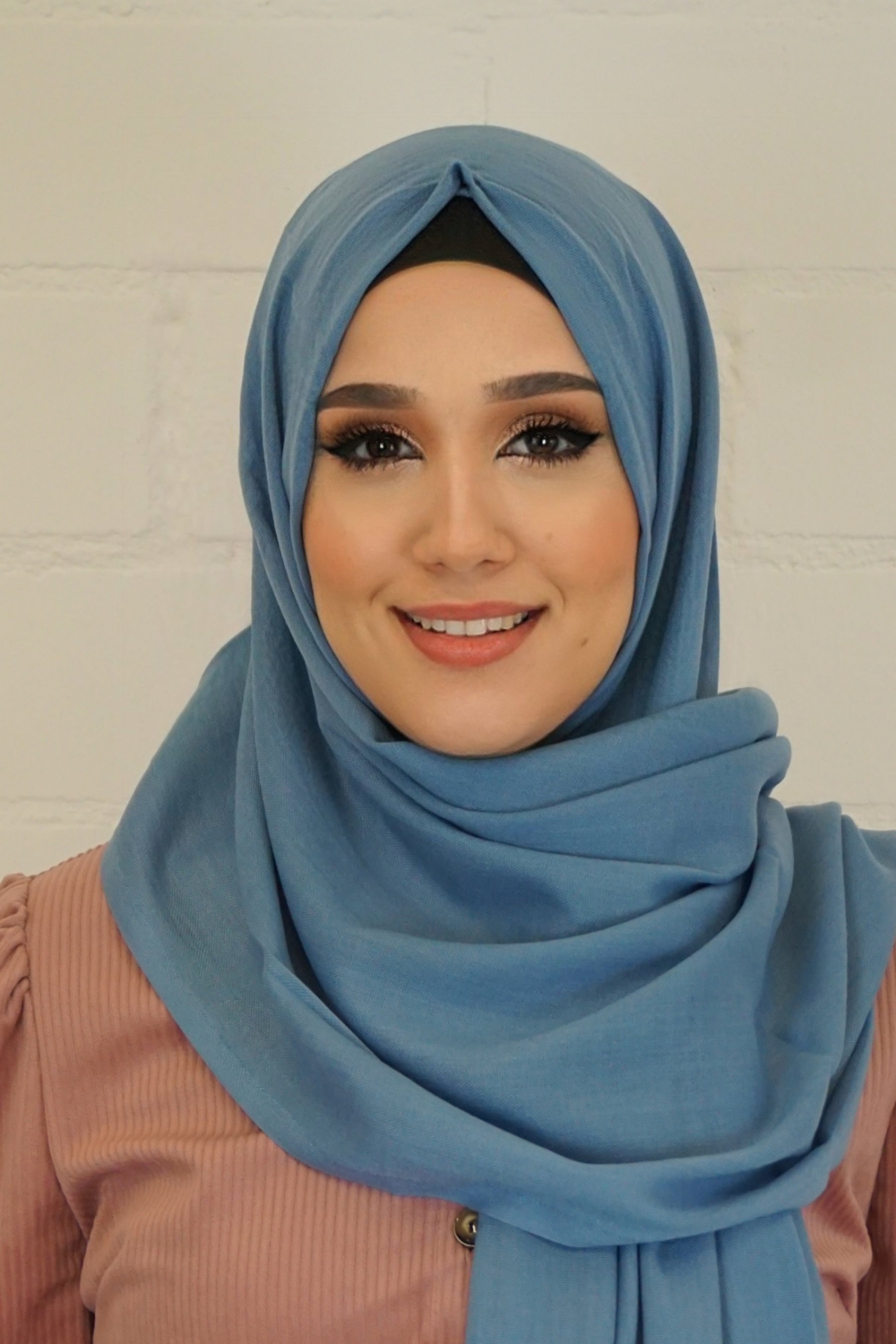 Baumwoll Hijab Almaz Jeansblau