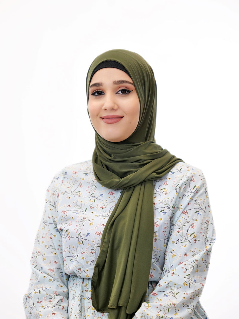 Jersey Hijab Fiza Moosgrün