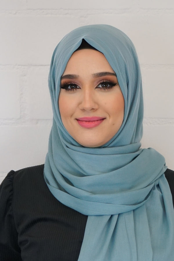 Baumwoll Hijab Almaz Ozeangrün