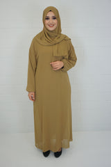 Basic Abaya 2 Beige-Camel