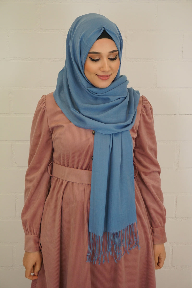Baumwoll Hijab Almaz Jeansblau