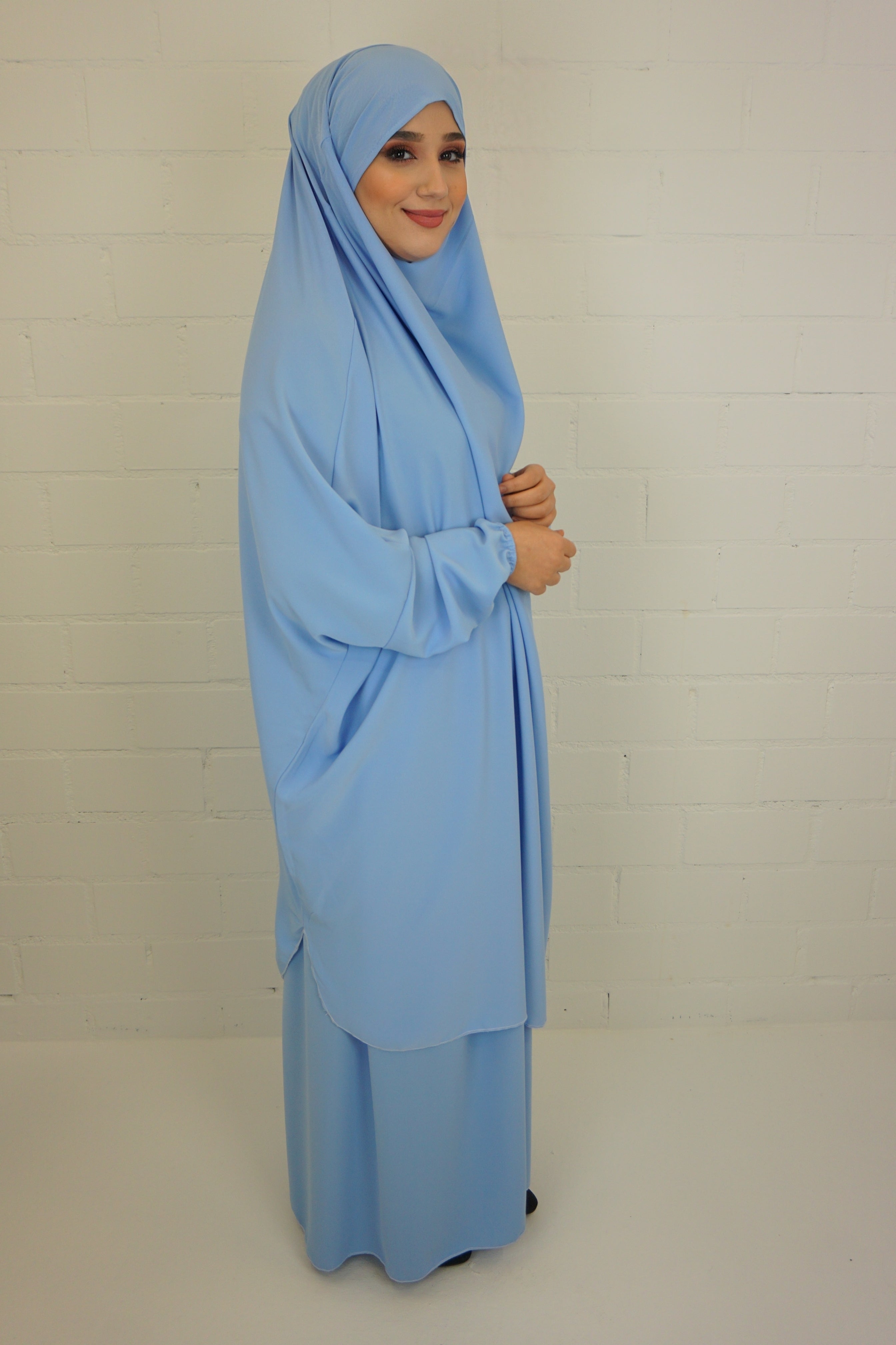 Jilbab Farheena Wasserblau