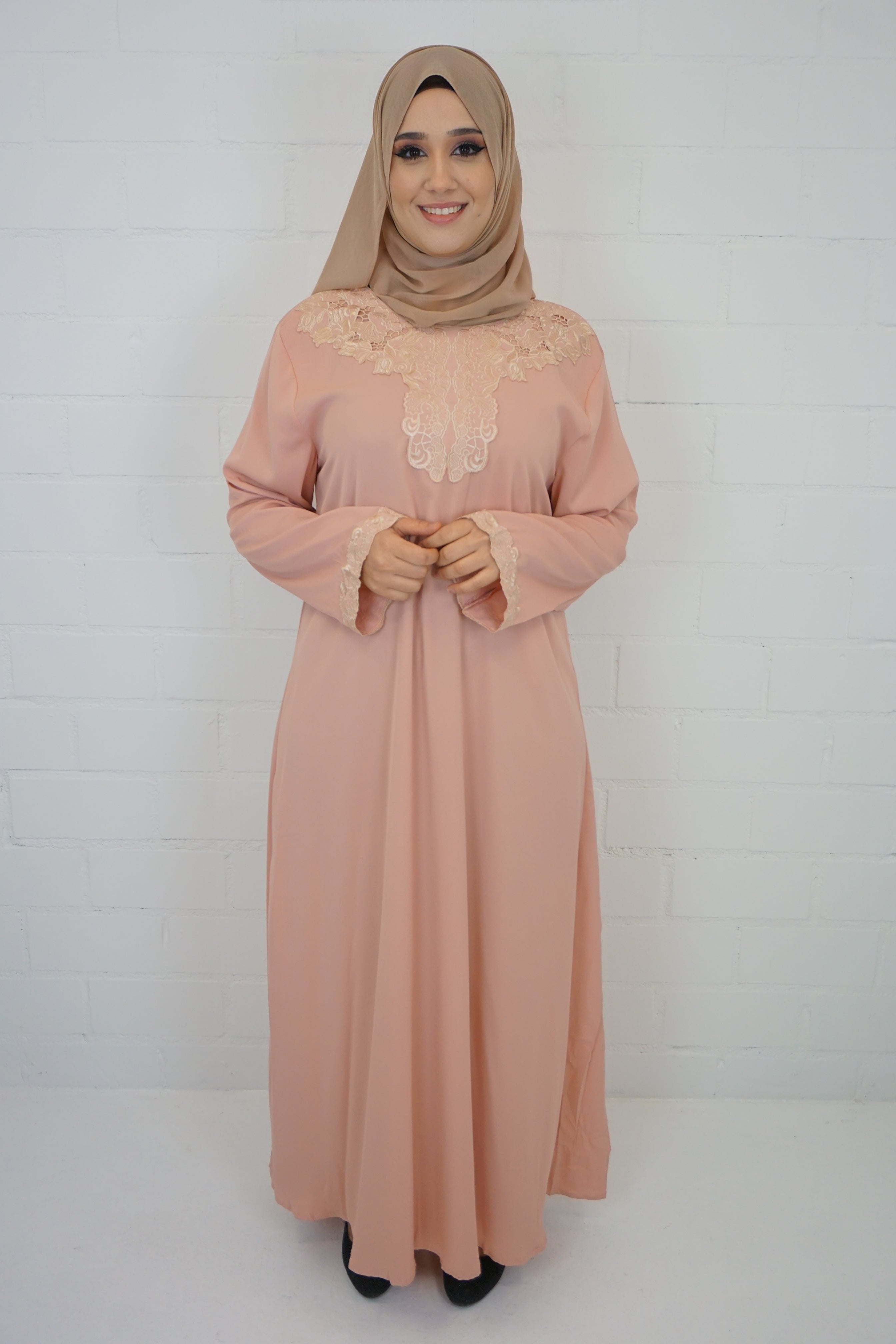 Abaya Edanur Pink