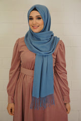 Baumwoll Hijab Almaz Jeansblau