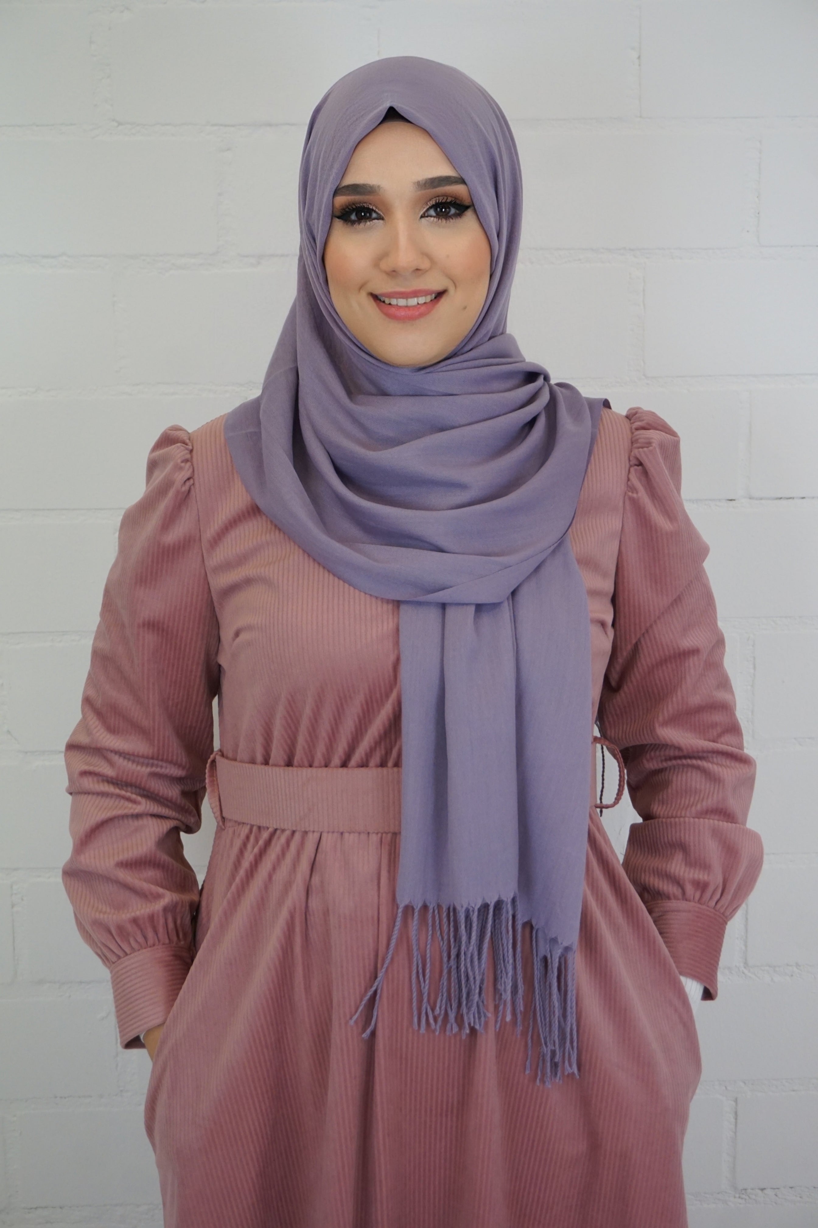 Baumwoll Hijab Almaz Flieder