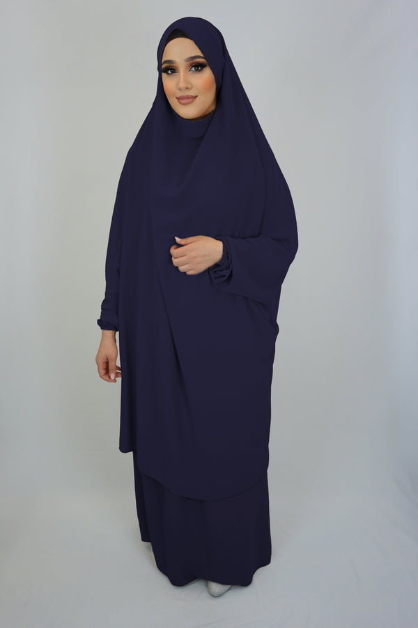 Jilbab Farheena Navyblau
