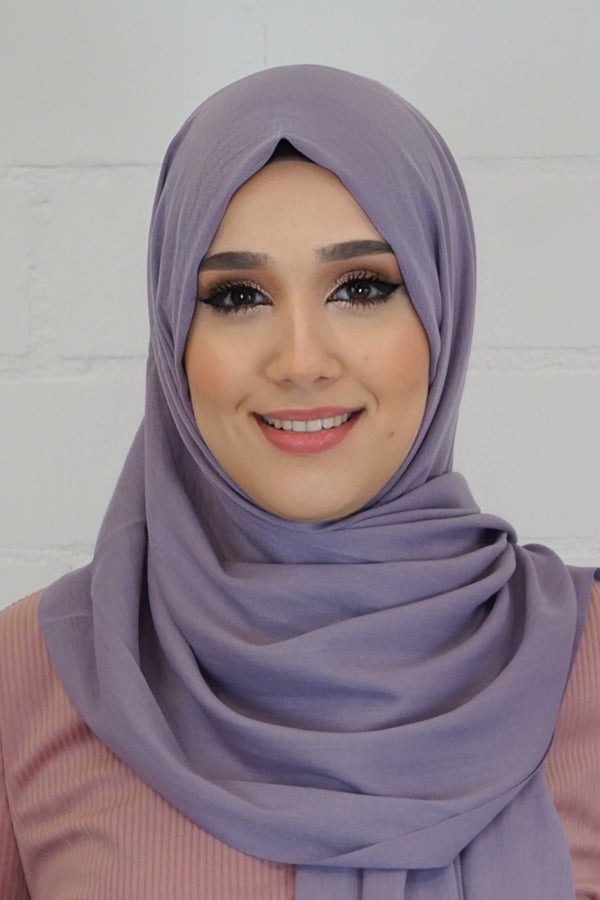 Baumwoll Hijab Almaz Flieder
