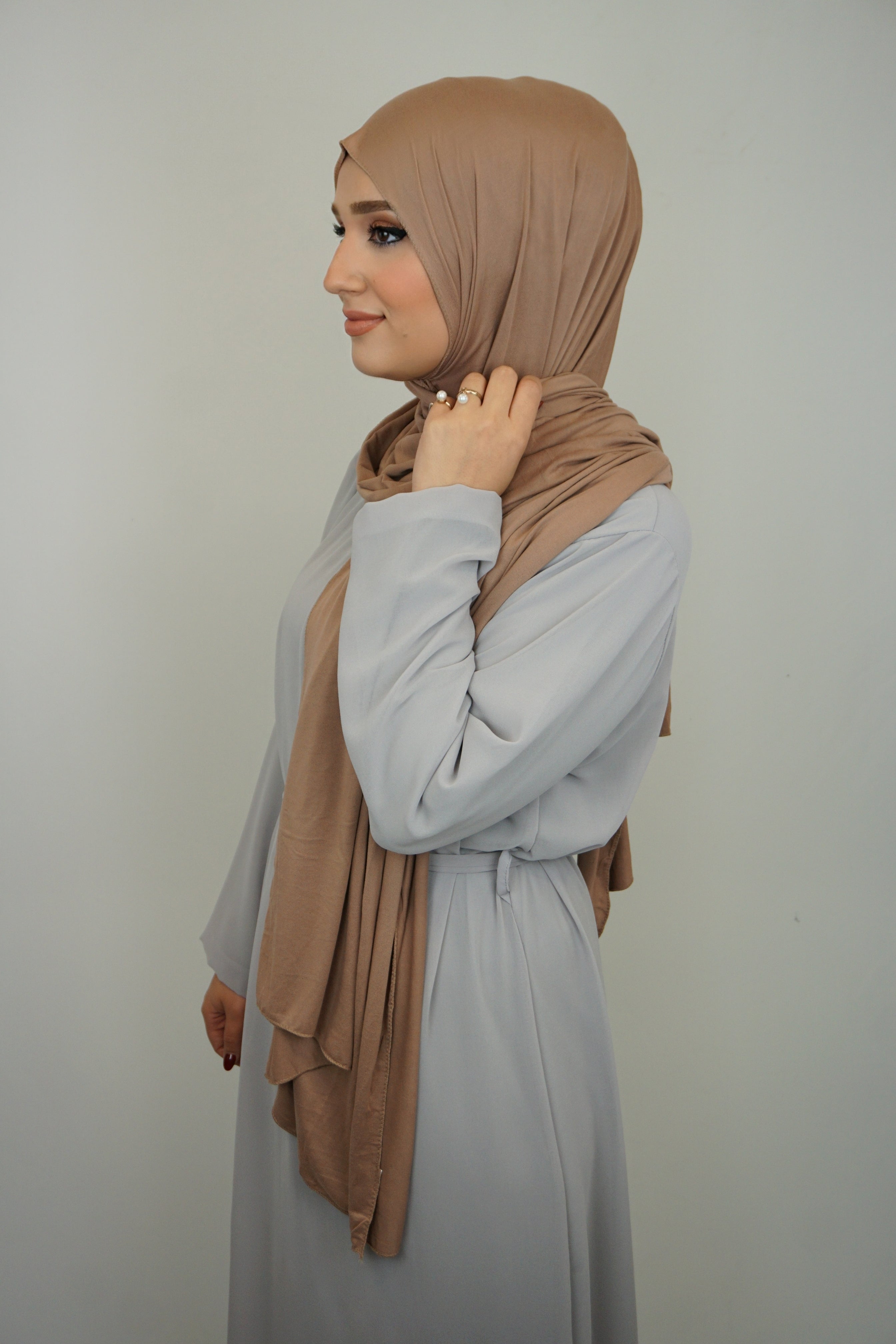 Jersey XL Hijab Camel 4