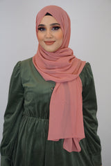 Chiffon Hijab Maira Dunkelrosa