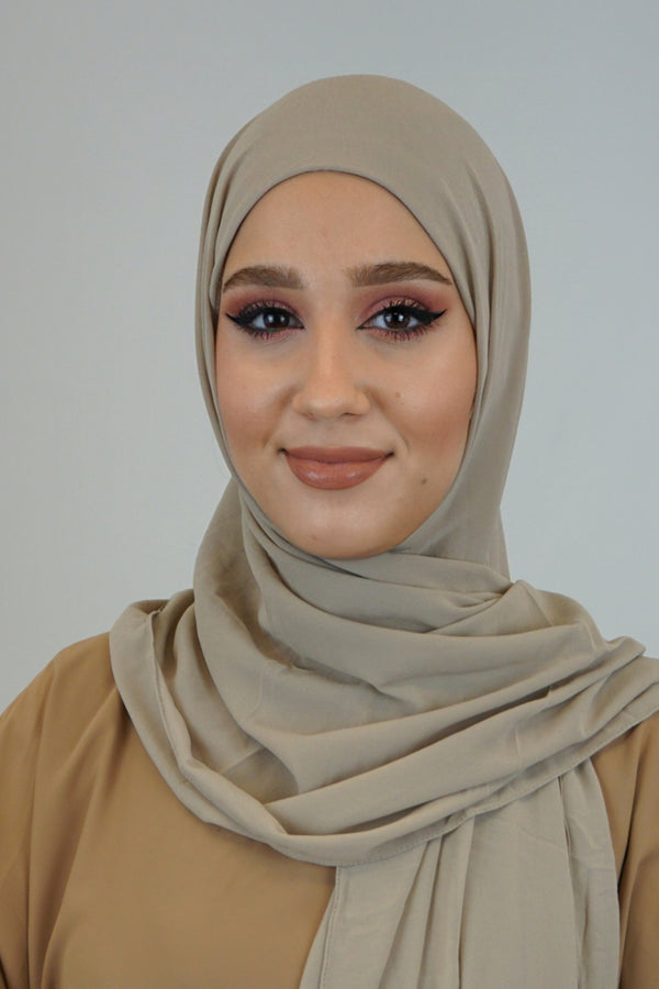 Chiffon FertigHijab Sand