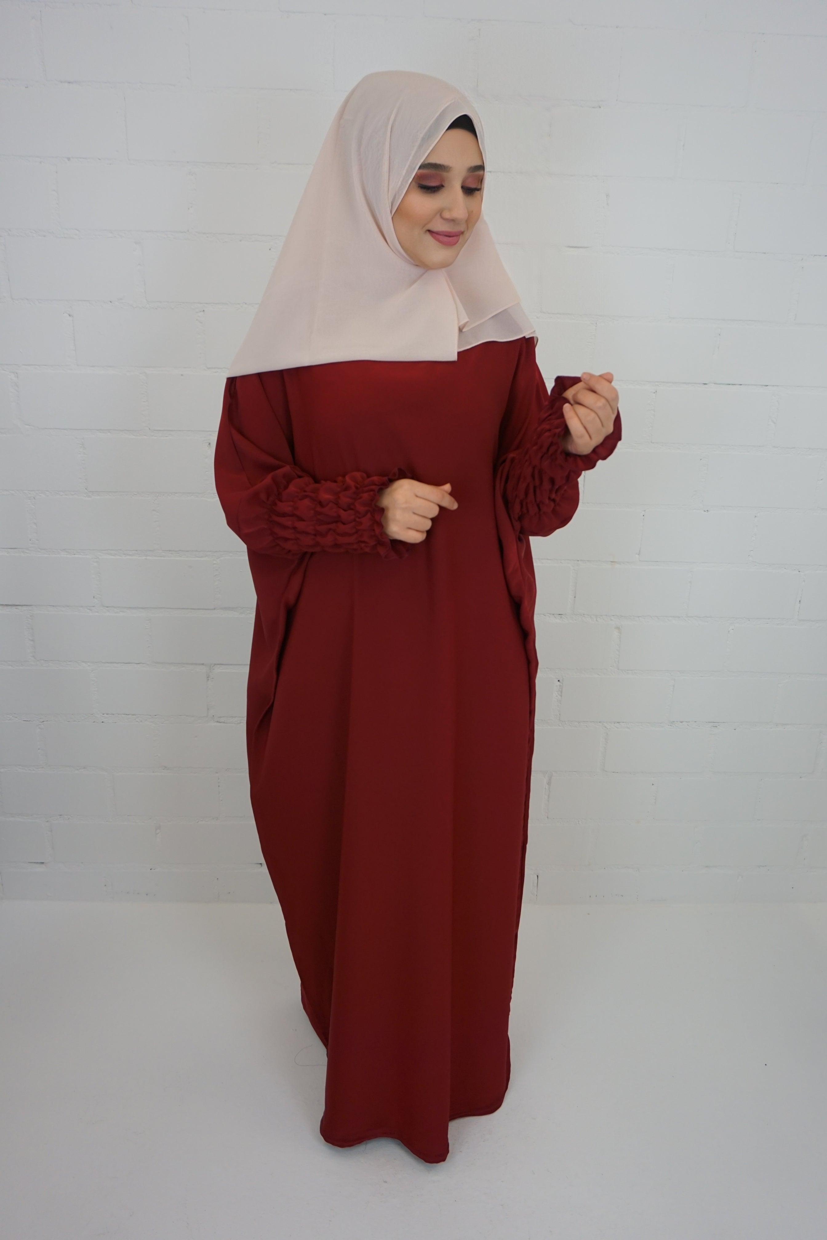 Jilbab Kleid Samaya Bordeaux