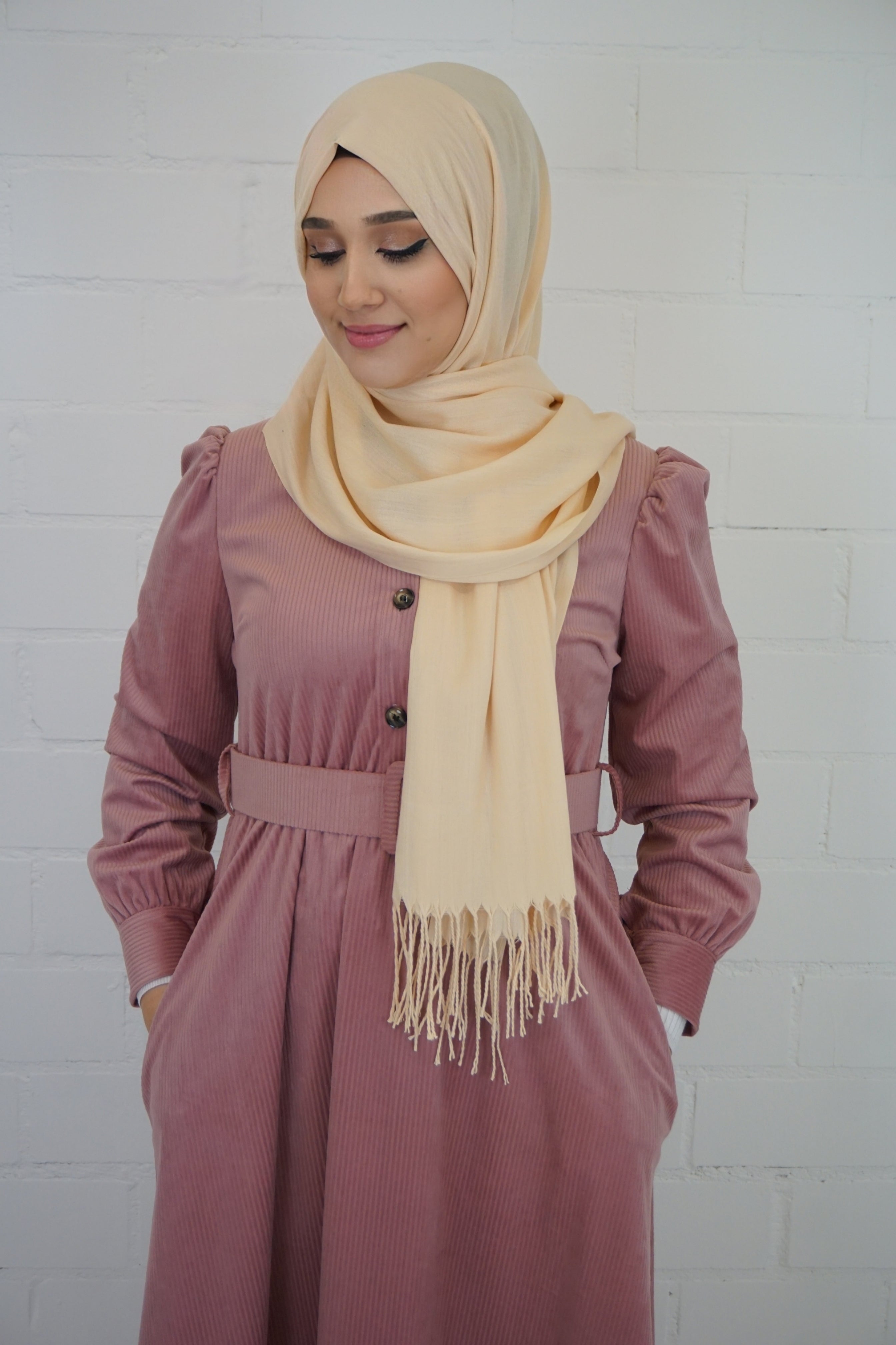 Baumwoll Hijab Almaz Beige