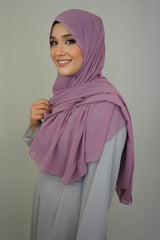 Chiffon XL Hijab Dunkelrosa