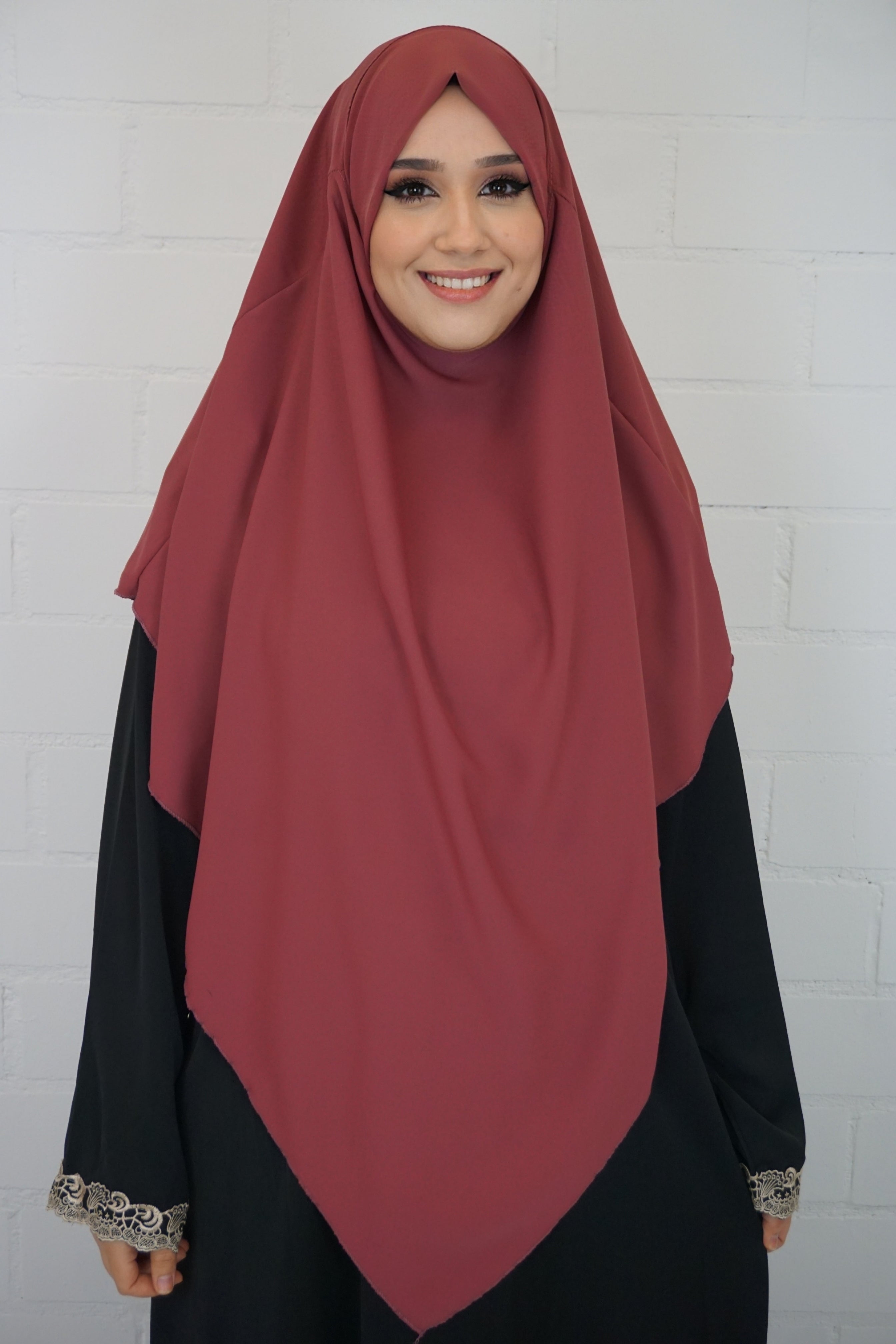 Medina Khimar 1-lagig Feuerrot