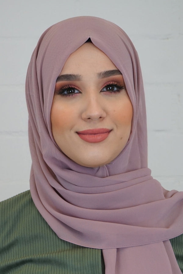 Chiffon Hijab Maira Darkblush 2