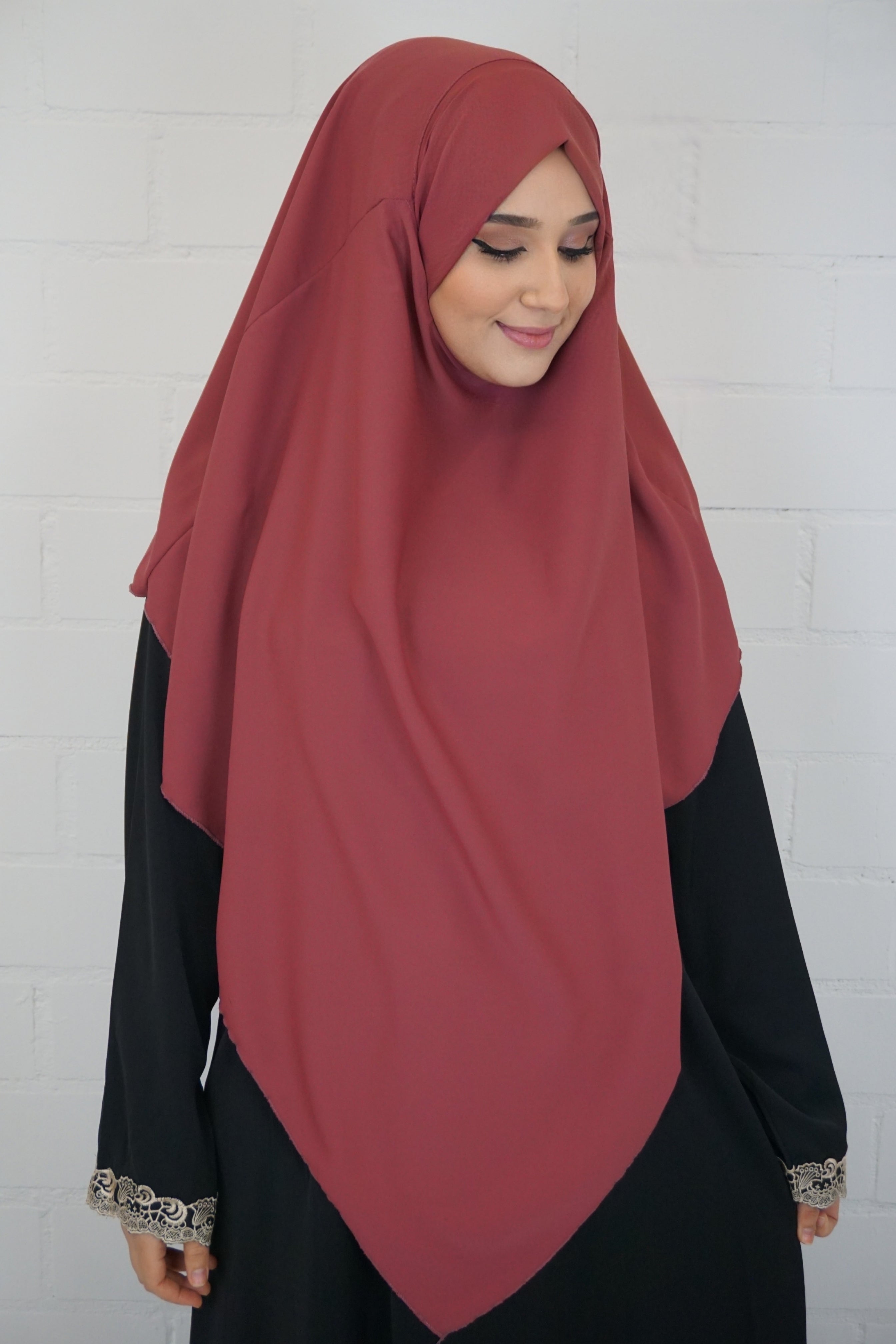 Medina Khimar 1-lagig Feuerrot