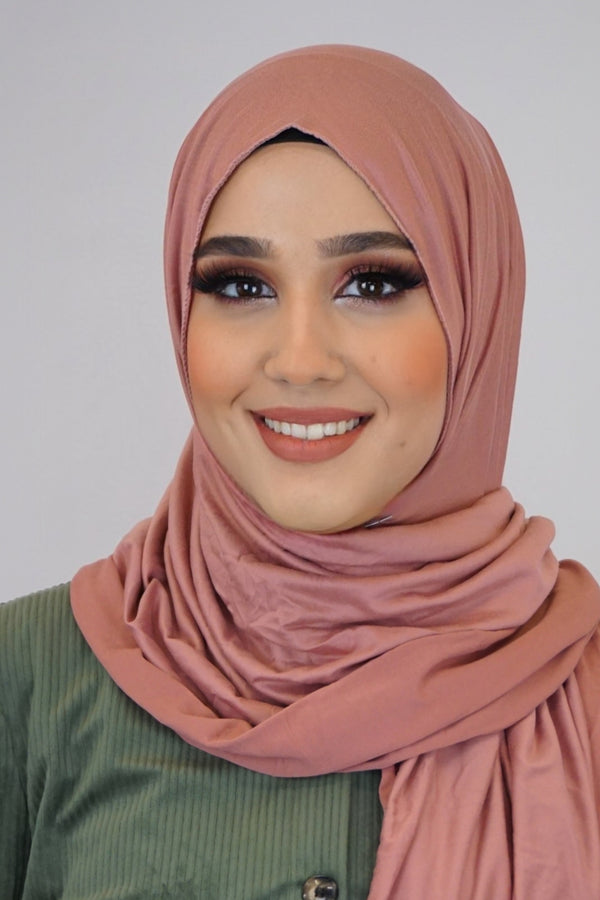 Jersey Hijab Fiza Grapefruit