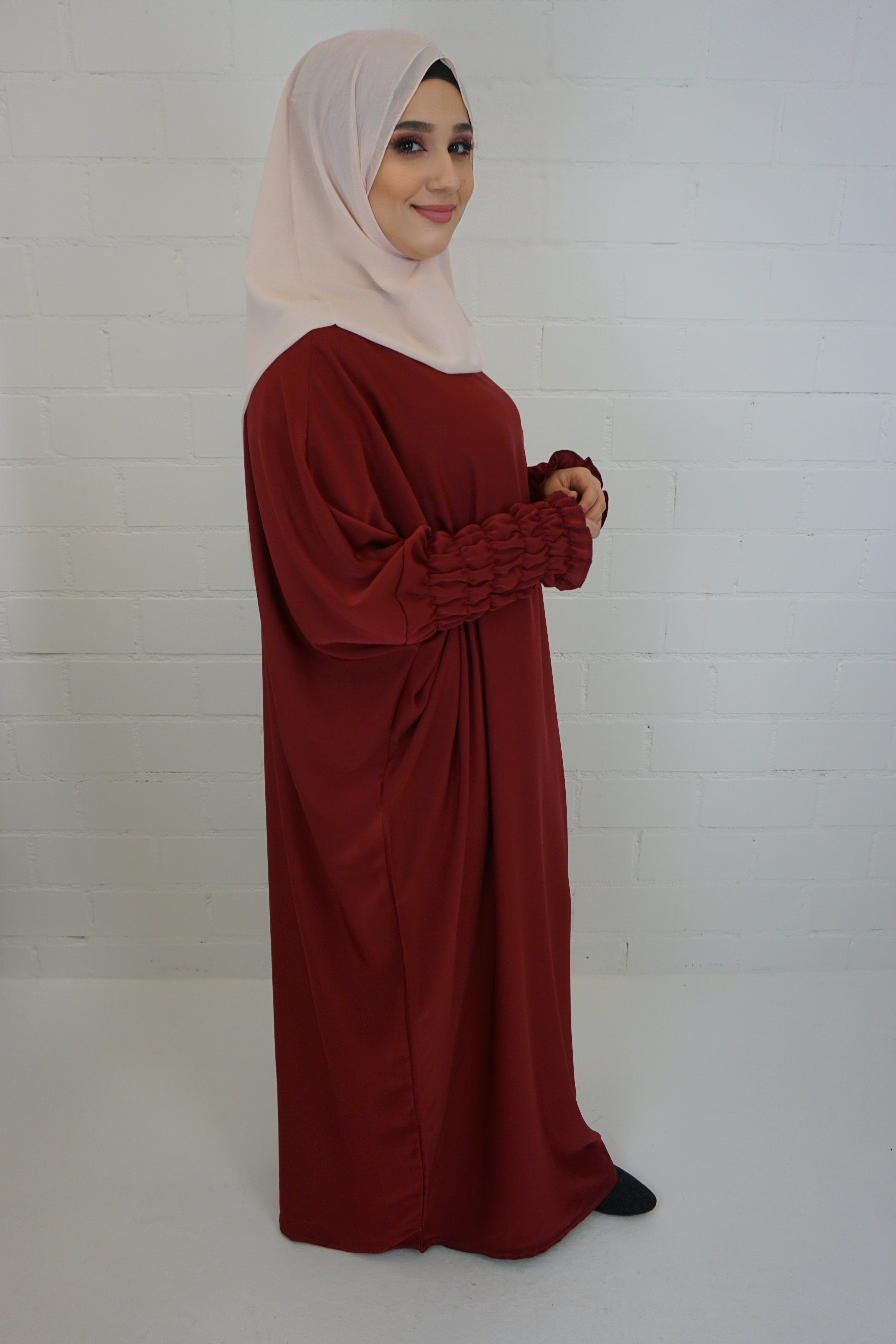 Jilbab Kleid Samaya Bordeaux