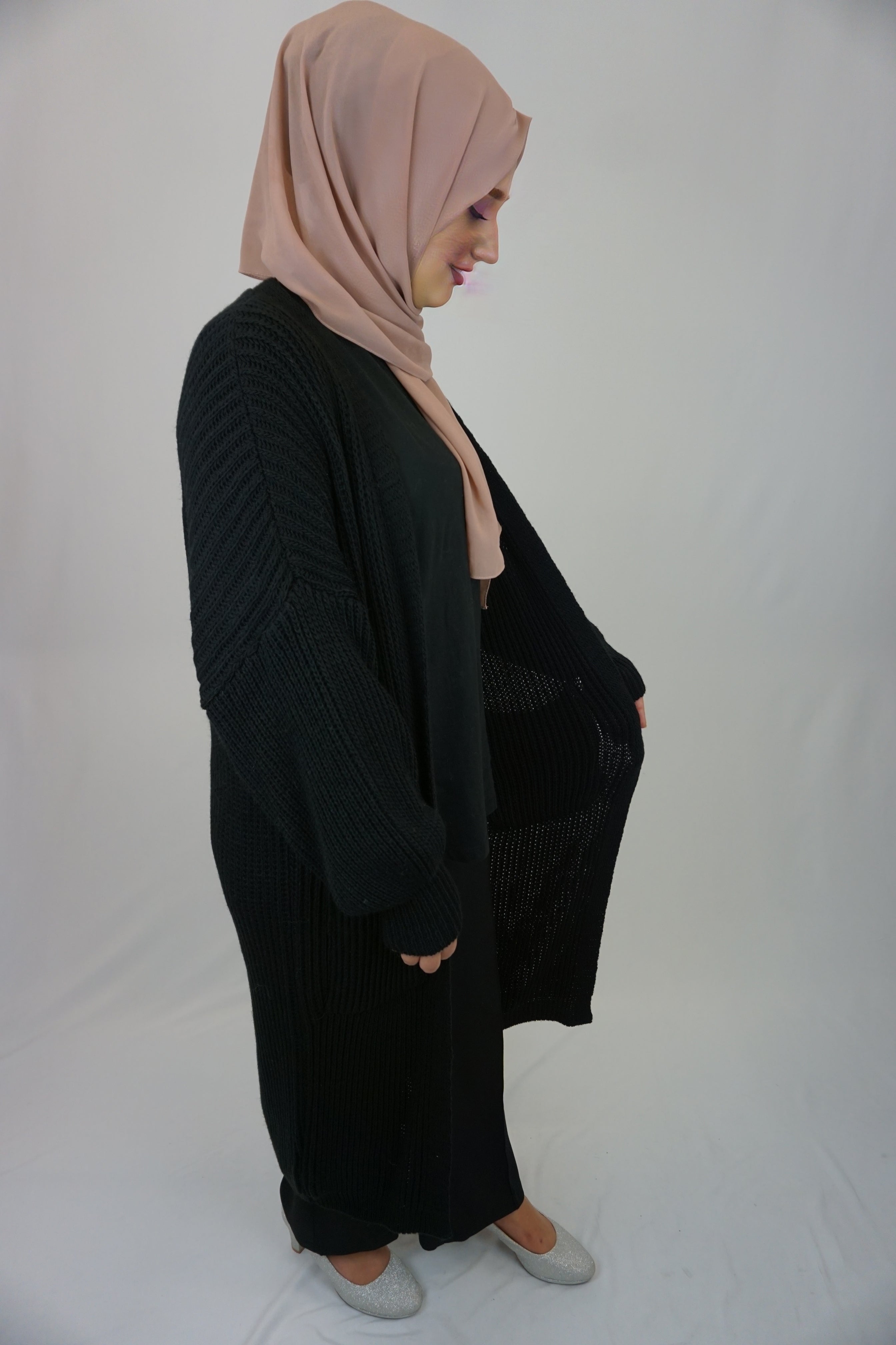 Maxi Cardigan Mahnoor Schwarz