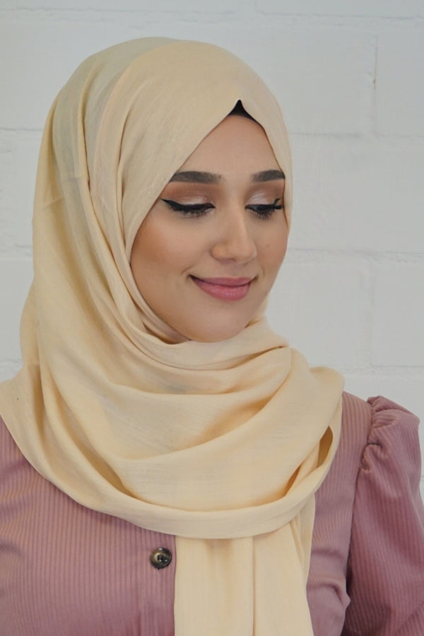 Baumwoll Hijab Almaz Beige