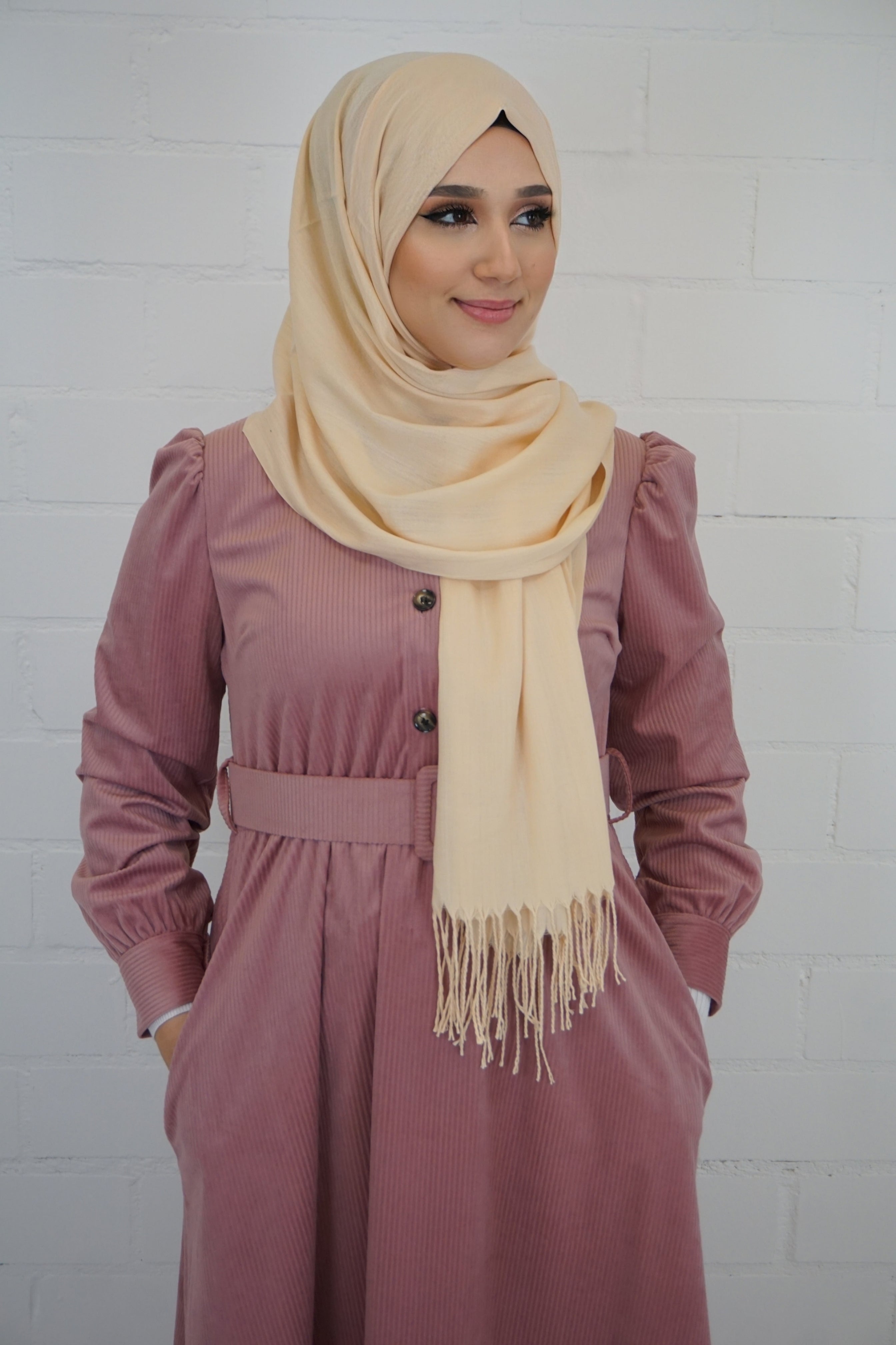 Baumwoll Hijab Almaz Beige