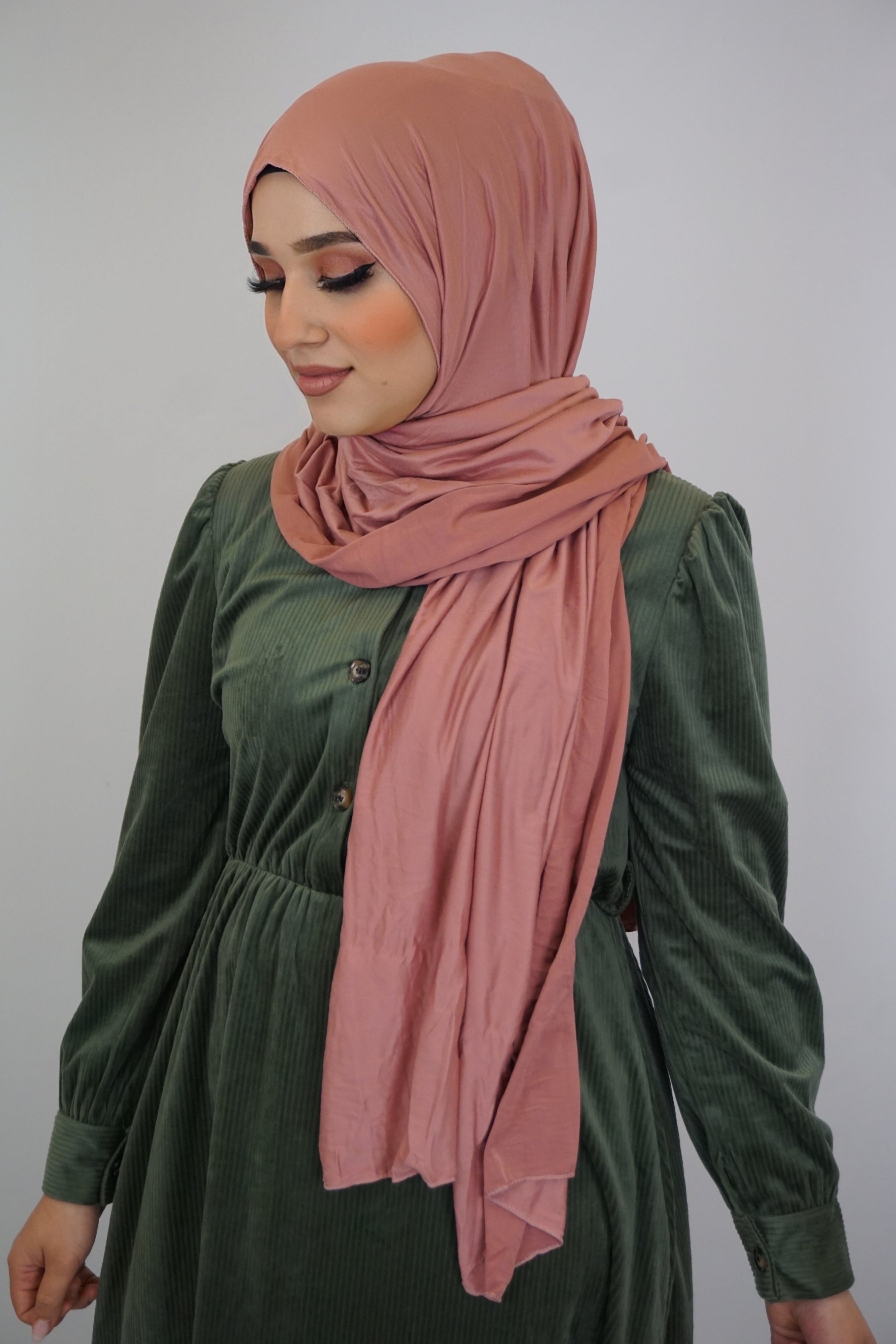 Jersey Hijab Fiza Grapefruit