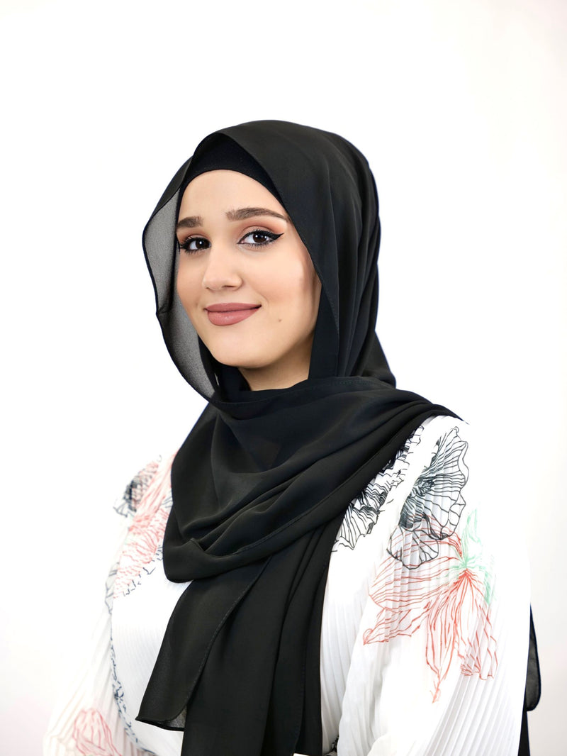 Chiffon Hijab Maira Schwarz