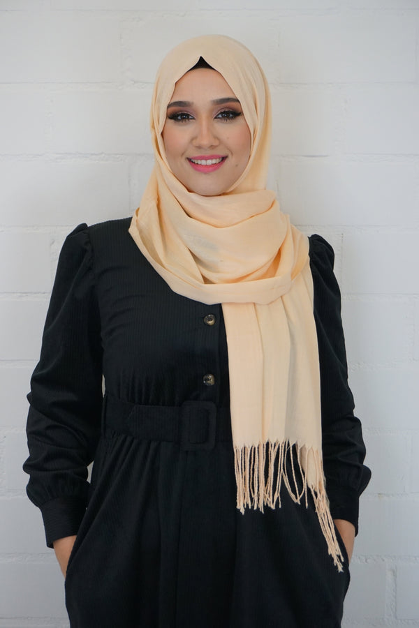 Baumwoll Hijab Almaz Aprikot