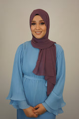 Chiffon Hijab Maira Darkviolett