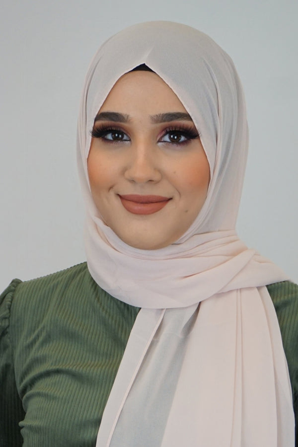 Chiffon Hijab Maira Weißrosa