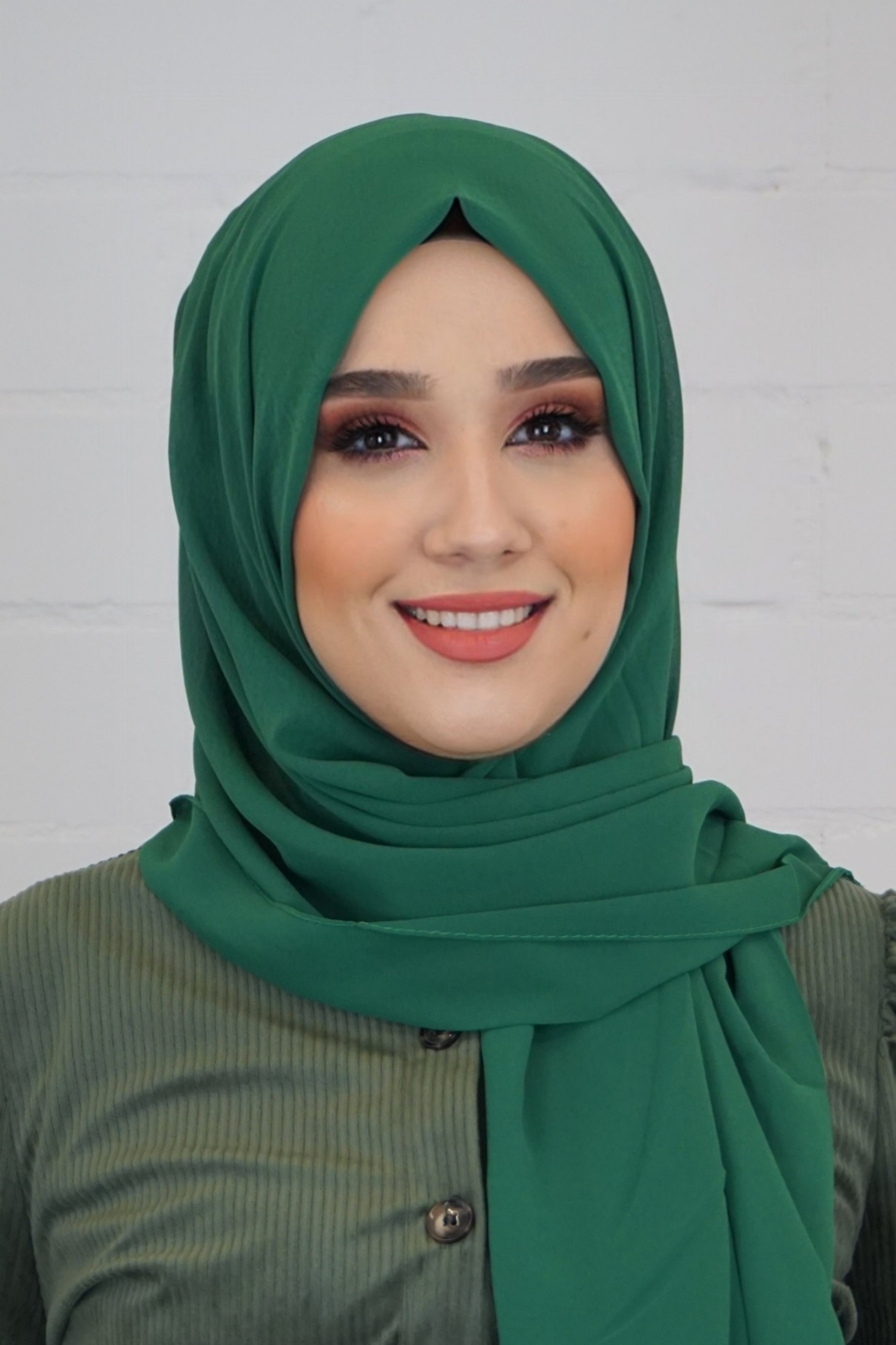 Chiffon Hijab Maira Grasgrün