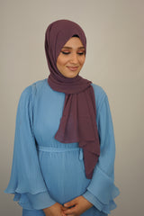 Chiffon Hijab Maira Darkviolett