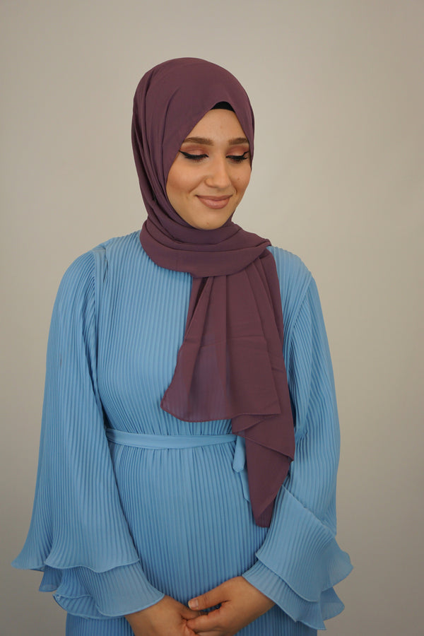 Chiffon Hijab Maira Darkviolett